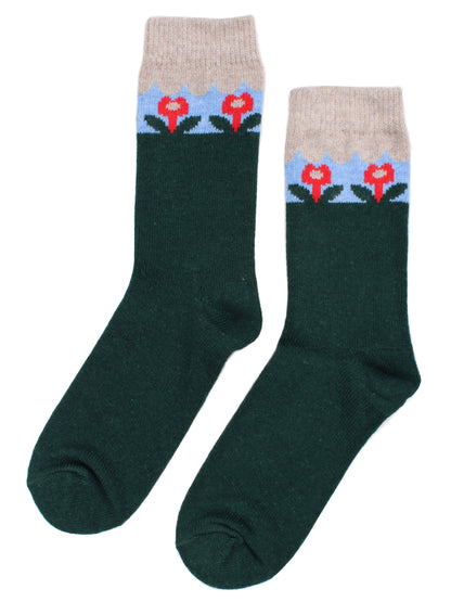 Danalvhild Cashmere Socks Green TULIP