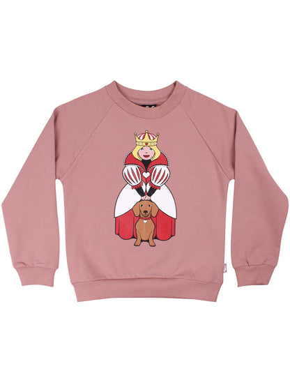 Sweater til børn med Dronning og hund