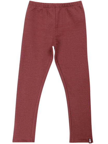 Lækre og varme kirsebærrøde leggings i bomuld til børn