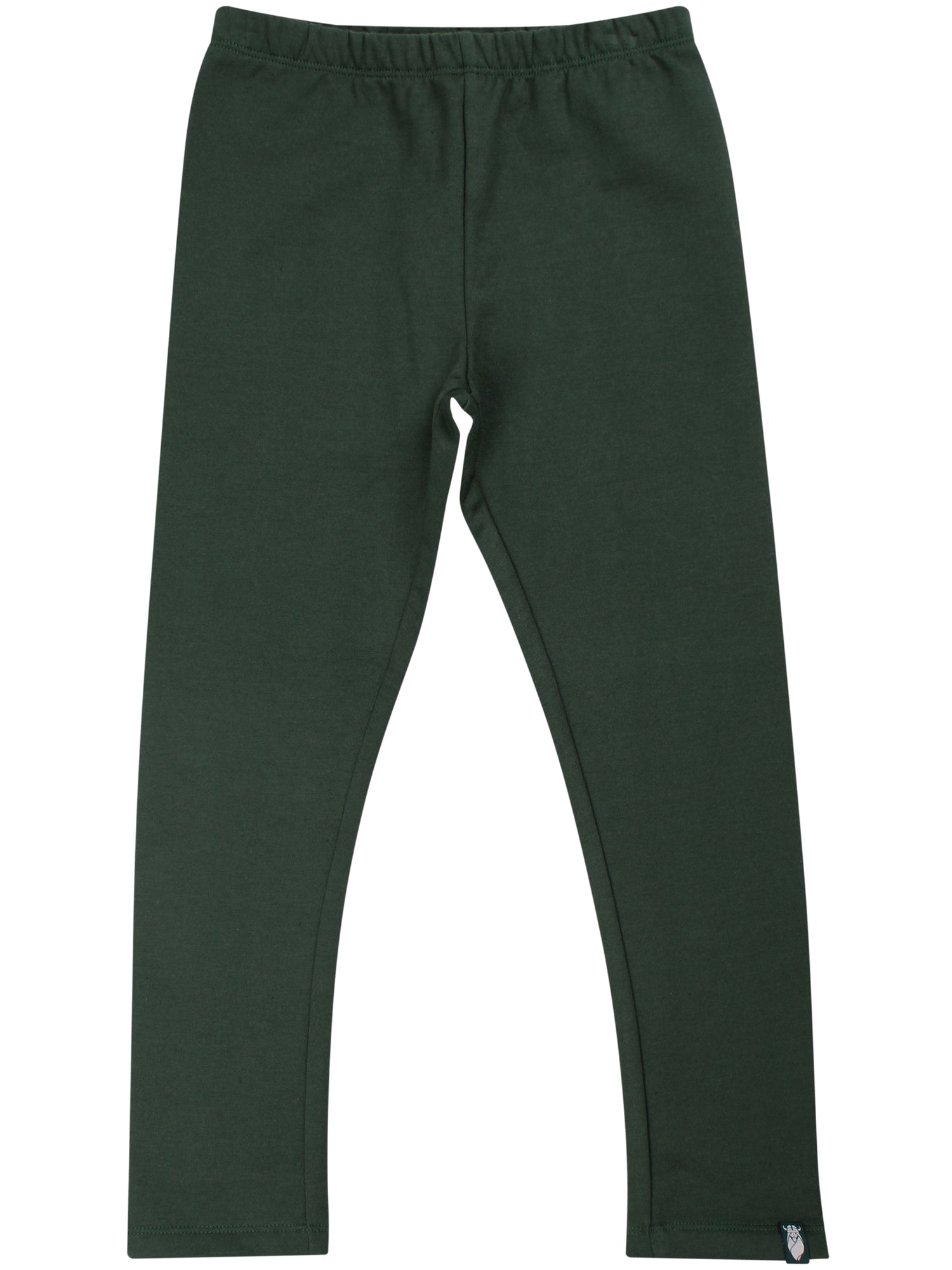 Lækre mørkegrønne leggings i bomuld til børn
