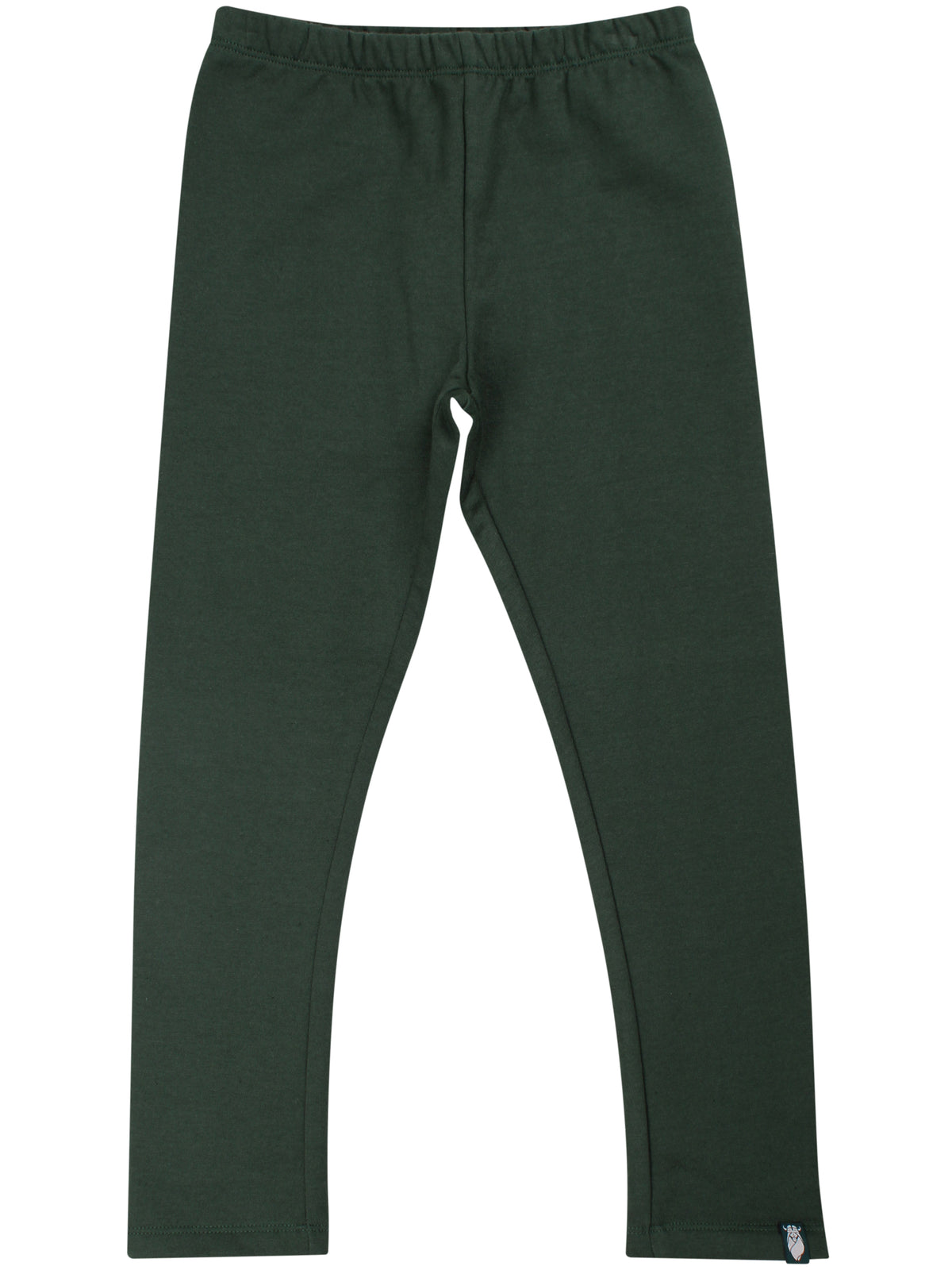 Lækre mørkegrønne leggings i bomuld til børn
