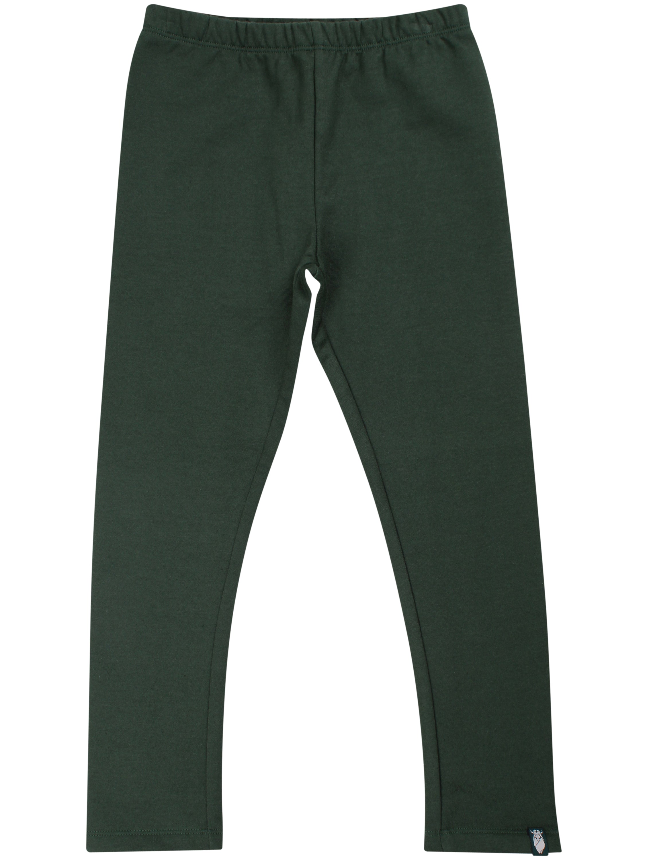 Lækre mørkegrønne leggings i bomuld til børn