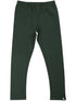 Lækre mørkegrønne leggings i bomuld til børn