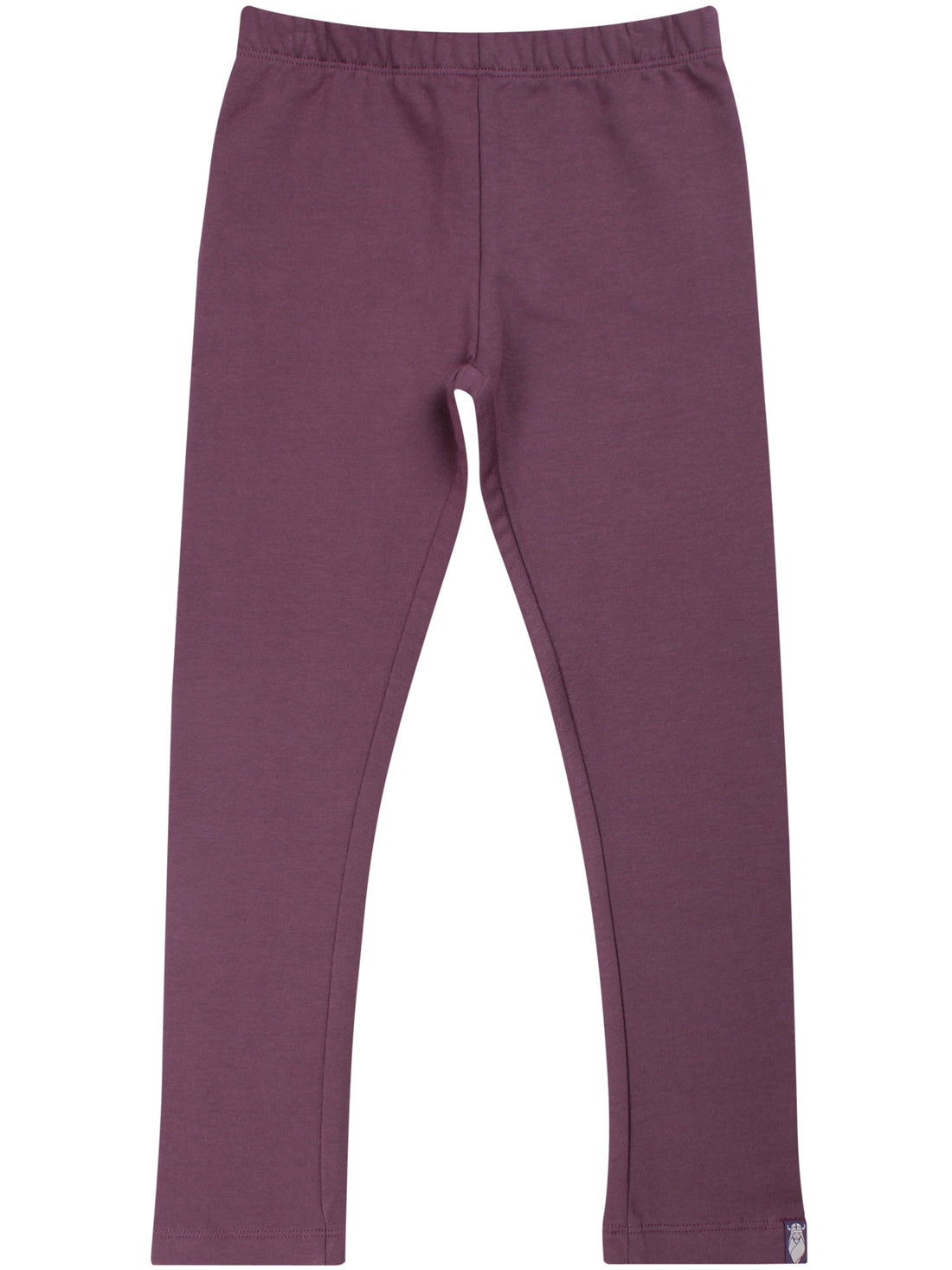 Lækre og varme grålilla leggings i bomuld til børn