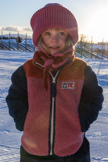 Danebeaver Fleece Jacket Chili/Dark Navy/Berry Compote
