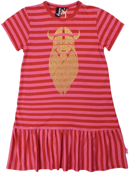 Danebanana Modal Dress Chili/Soft Chery FREJA (GLITTER)