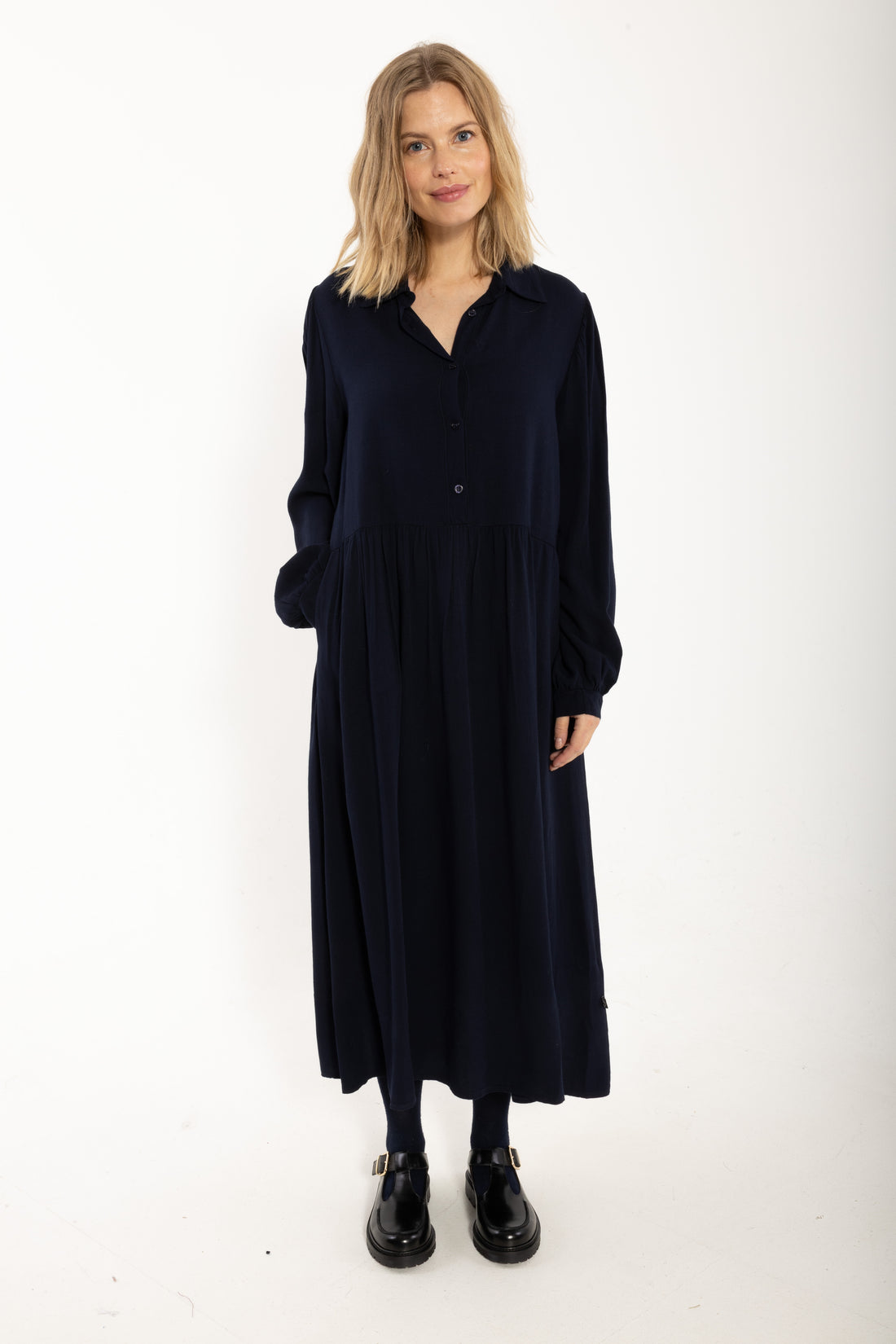 Danebarley Wool-Mix Dress Dark Navy
