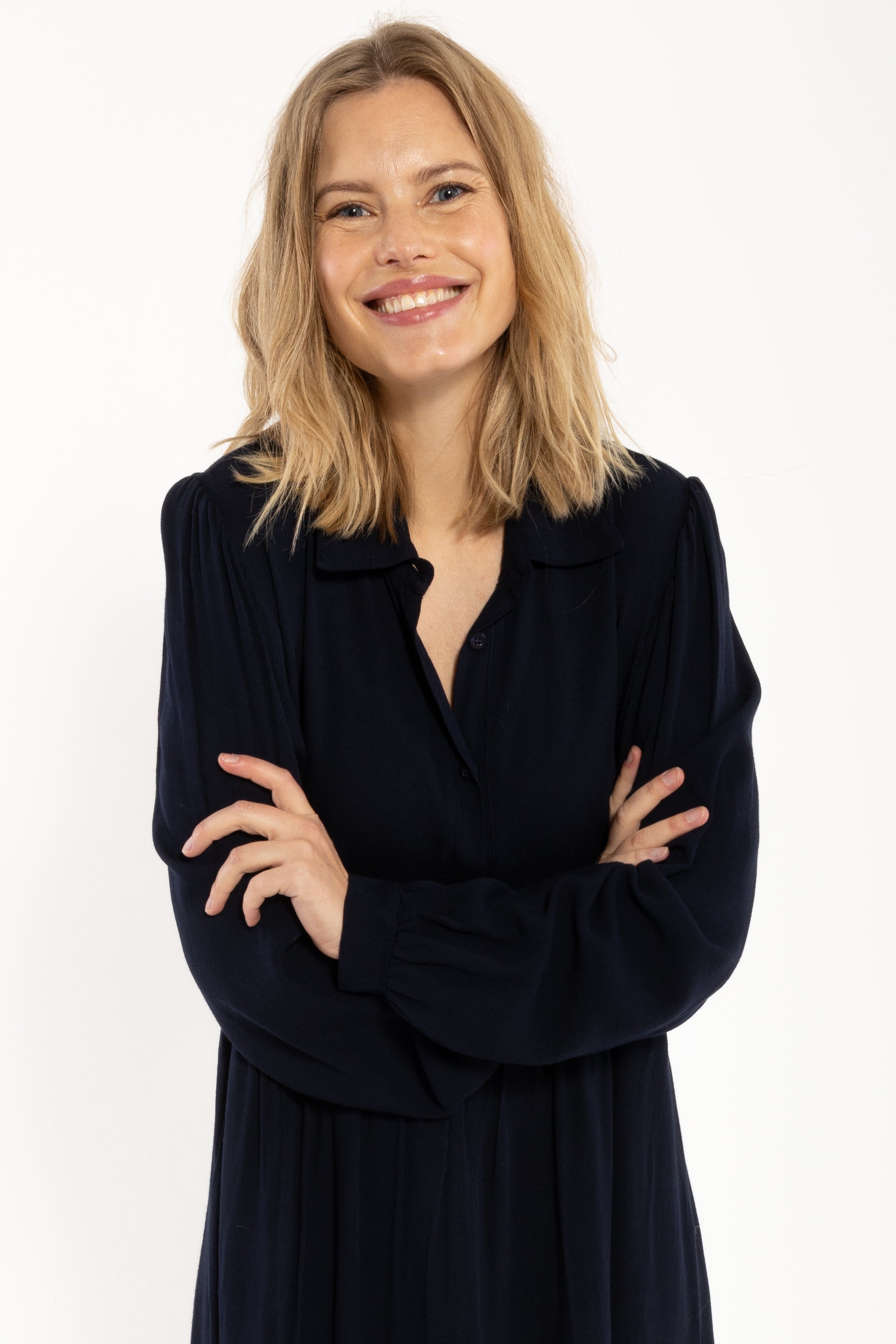 Danebarley Wool-Mix Dress Dark Navy