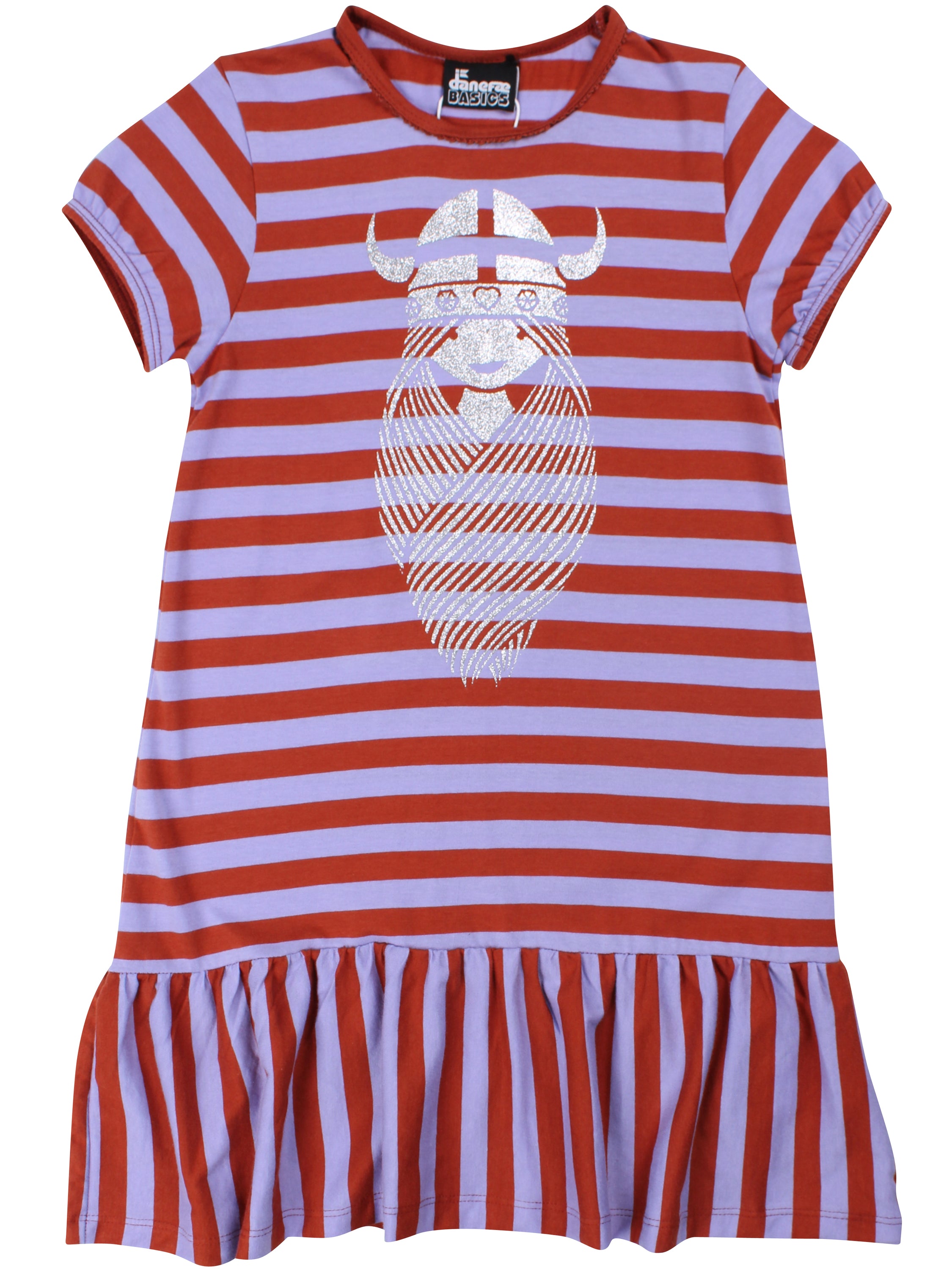 Danebasic Banana Dress Light Lilac/Chili FREJA (Glitter)