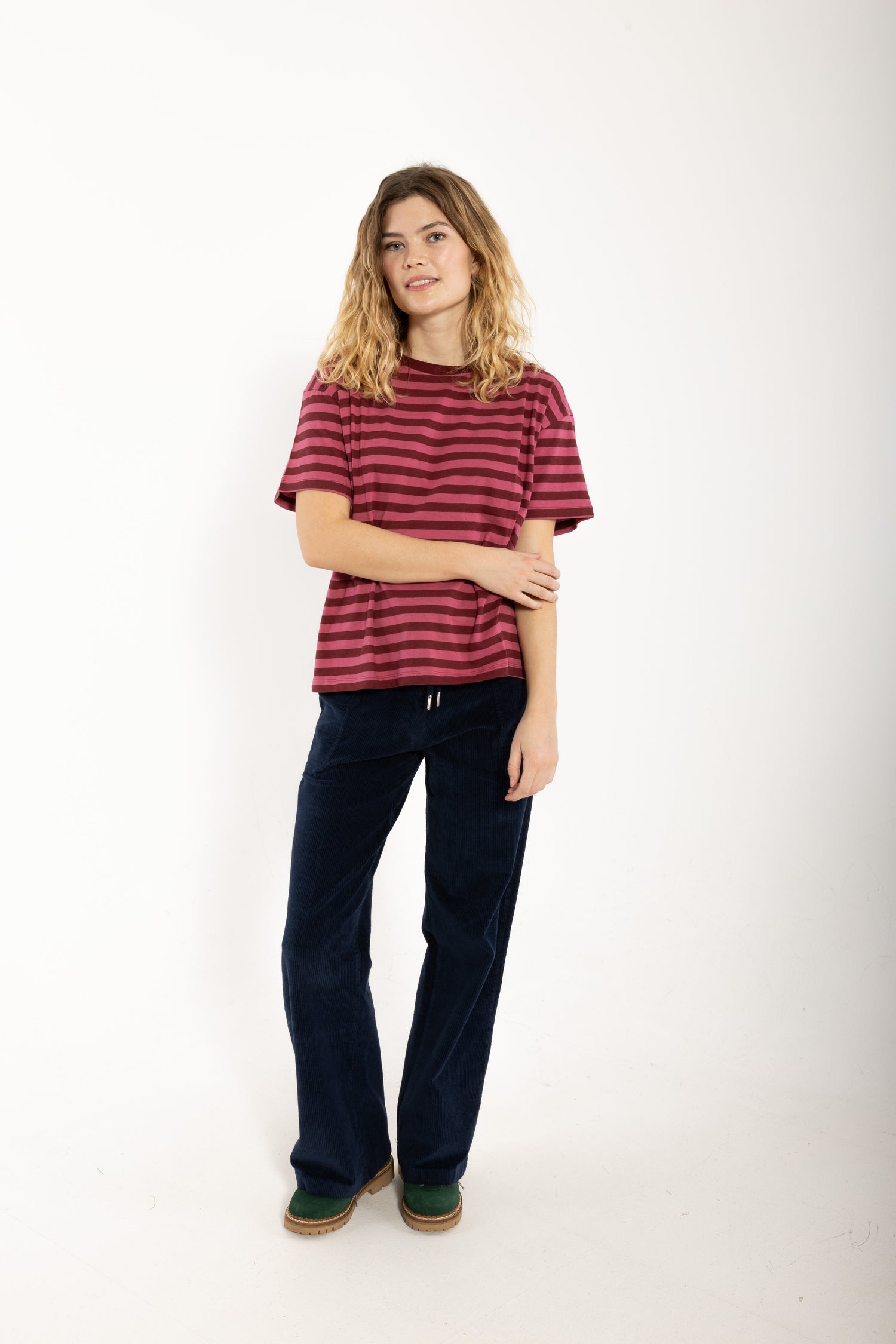 Danebasic Boxy Tee Dark Cherry/Berry Compote