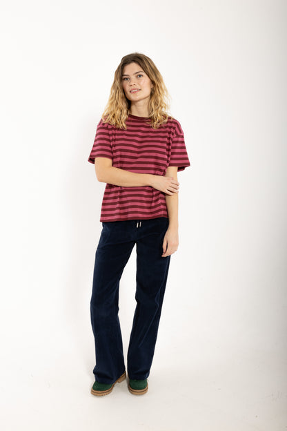 Danebasic Boxy Tee Dark Cherry/Berry Compote