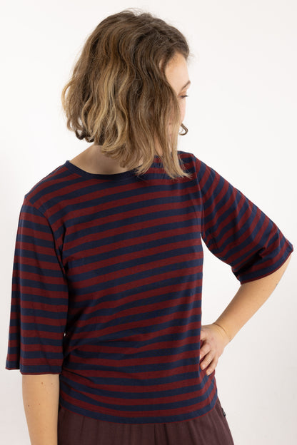 Danebasic Glad Tee Dark Cherry/Dark Navy