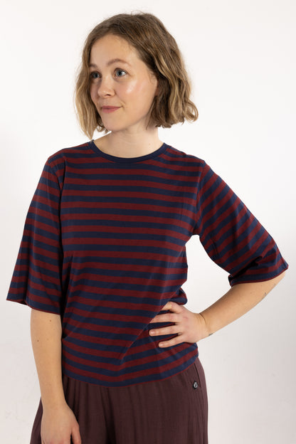 Danebasic Glad Tee Dark Cherry/Dark Navy