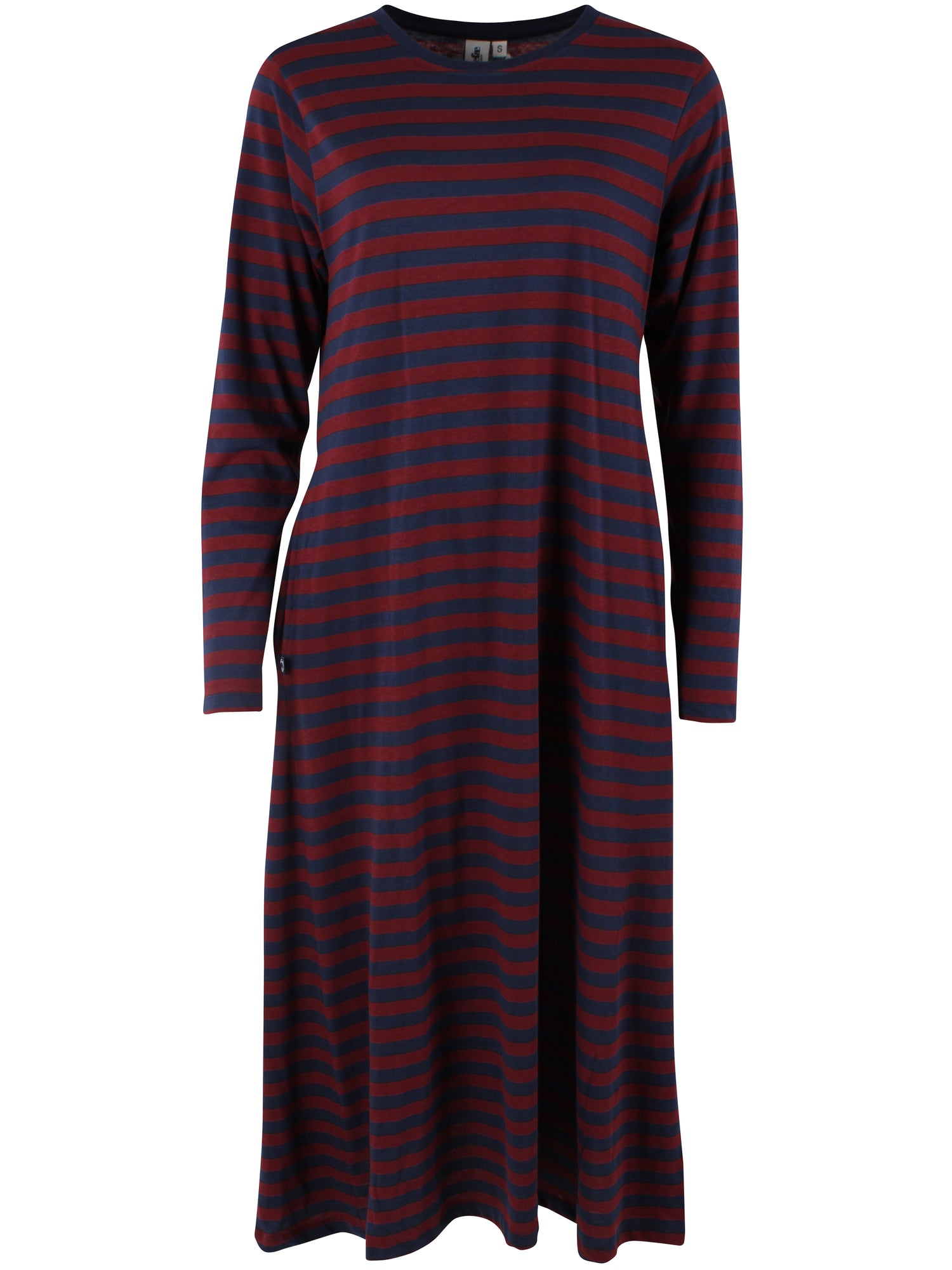 Danebasic Goodnews LS Dress Dark Cherry/Dark Navy