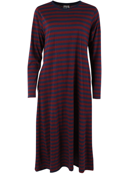 Danebasic Goodnews LS Dress Dark Cherry/Dark Navy