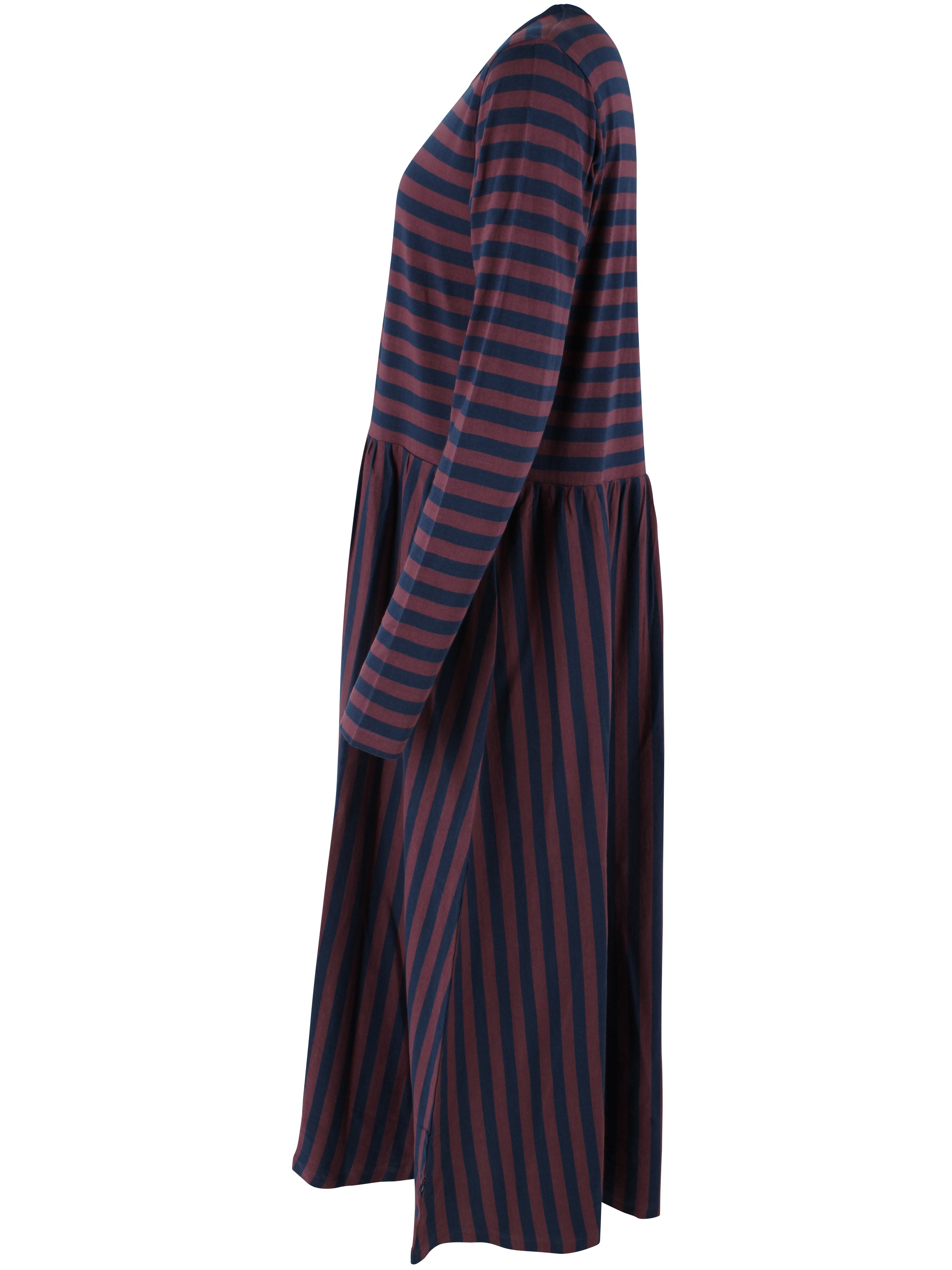Danebasic Kroeyer LS Dress Dark Grey Blue/Grey Plum