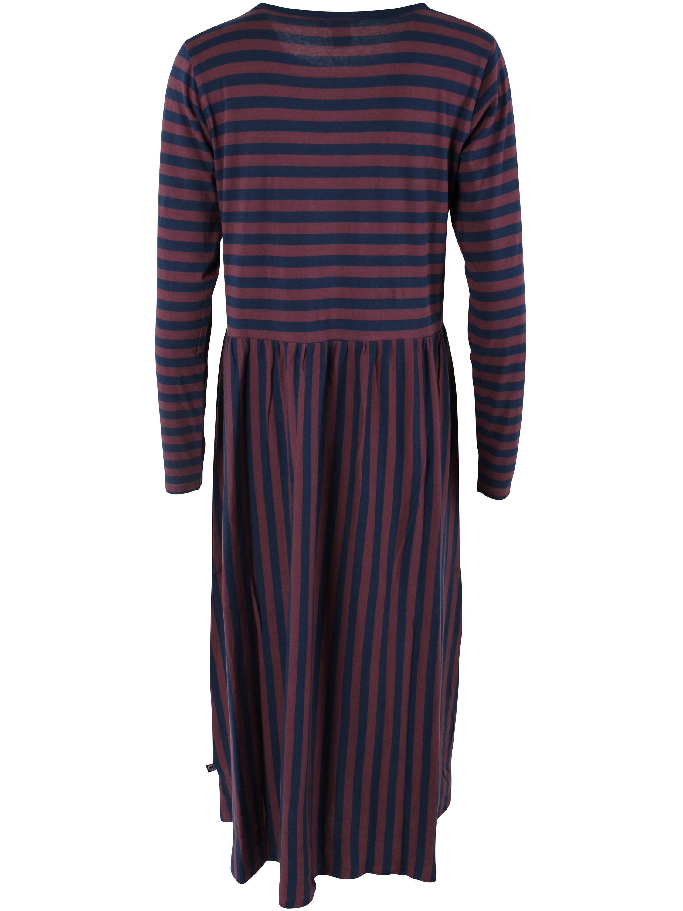 Danebasic Kroeyer LS Dress Dark Grey Blue/Grey Plum