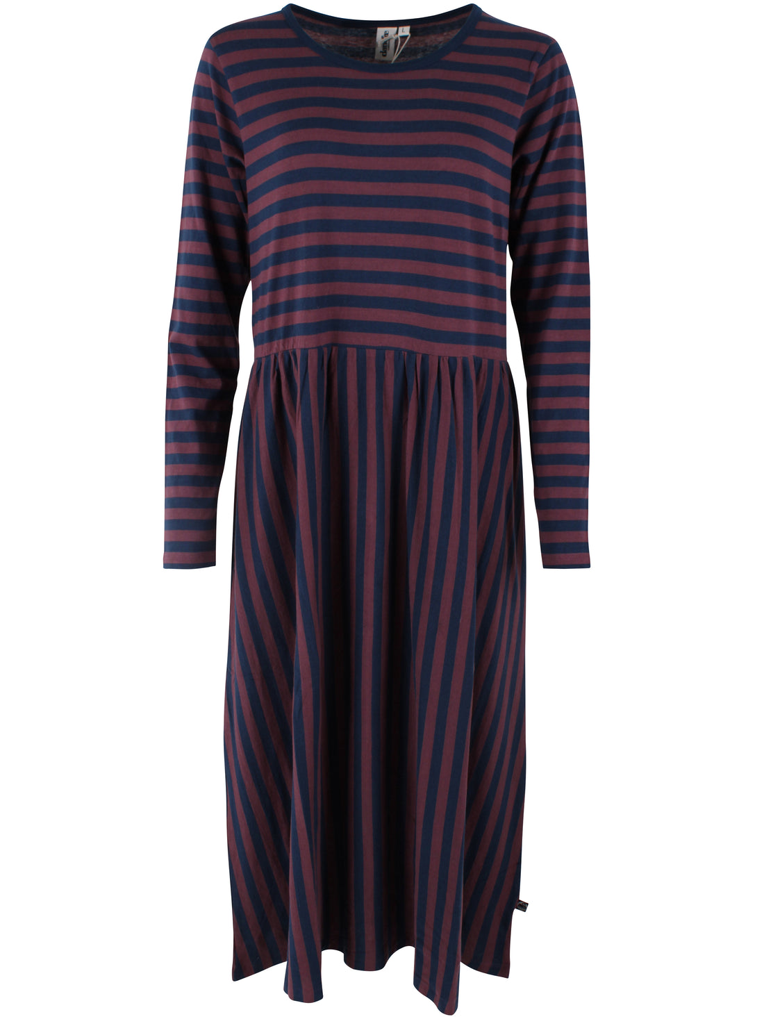 Danebasic Kroeyer LS Dress Dark Grey Blue/Grey Plum