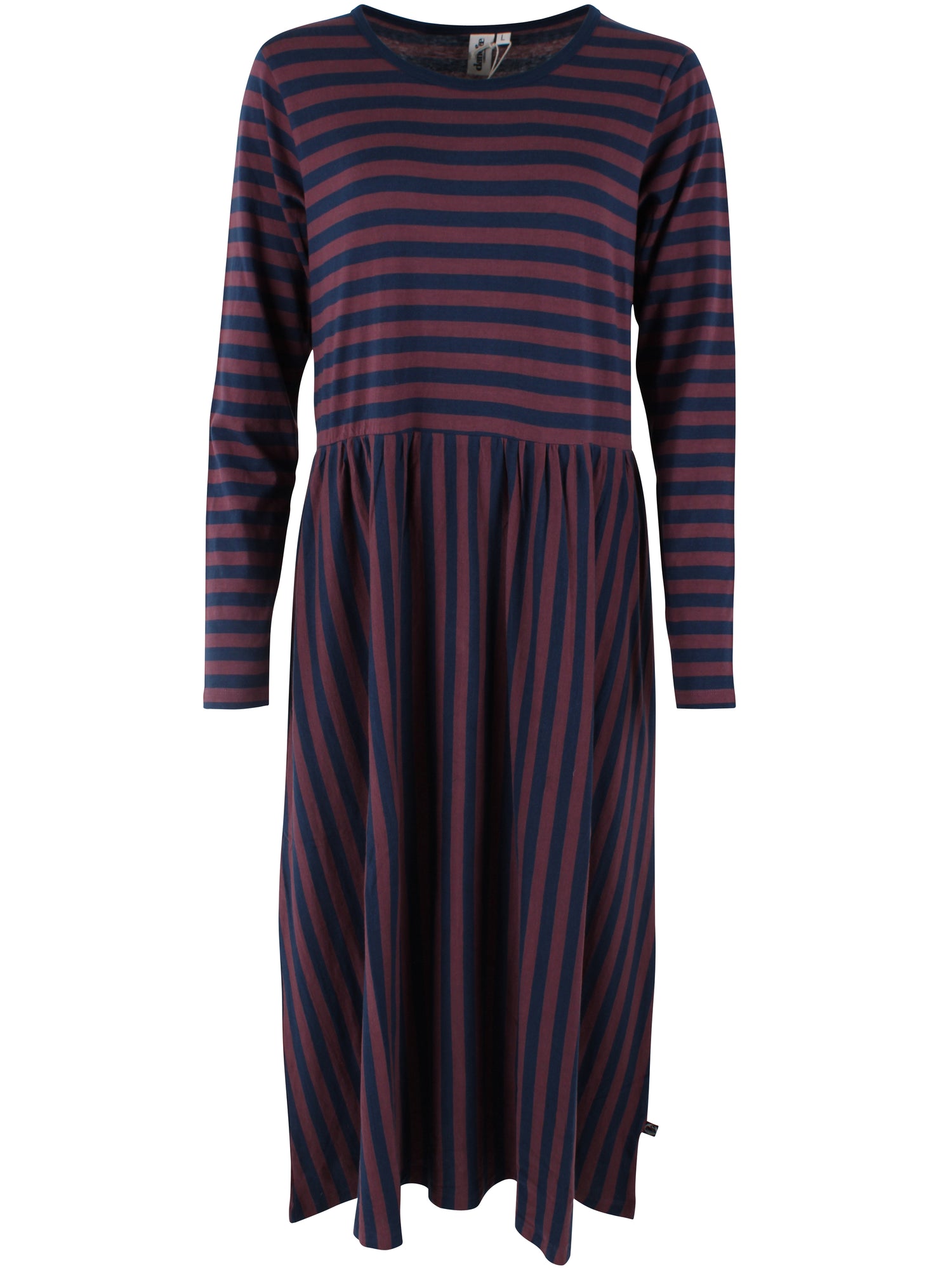 Danebasic Kroeyer LS Dress Dark Grey Blue/Grey Plum