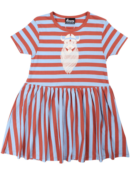 Danebasic Merete SS Dress Cold Sky/Aragon FREJA