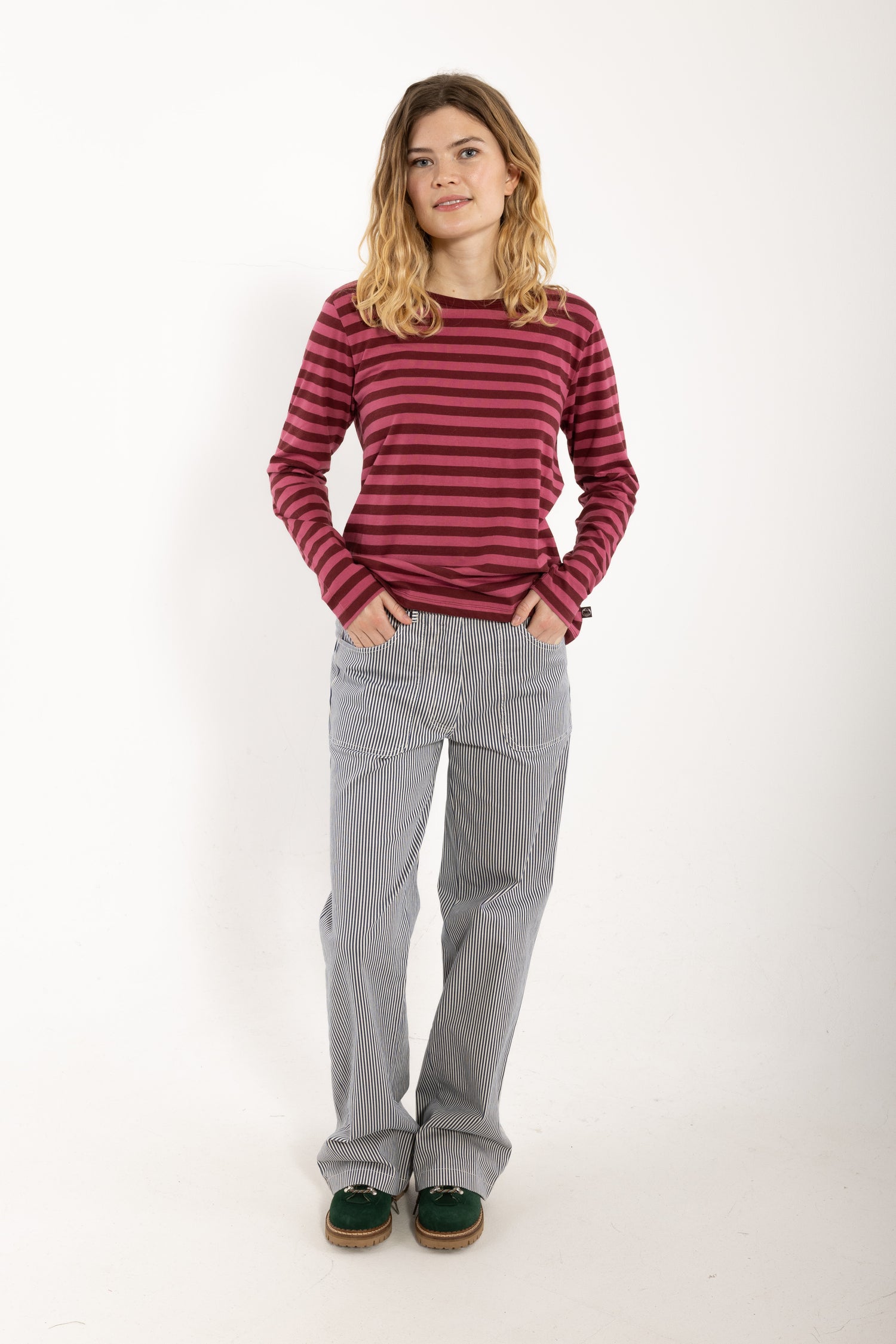 Danebasic Merry LS Tee Dark Cherry/Berry Compote