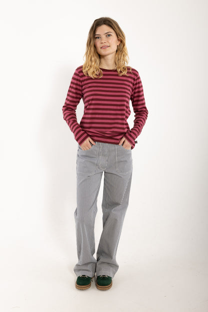Danebasic Merry LS Tee Dark Cherry/Berry Compote
