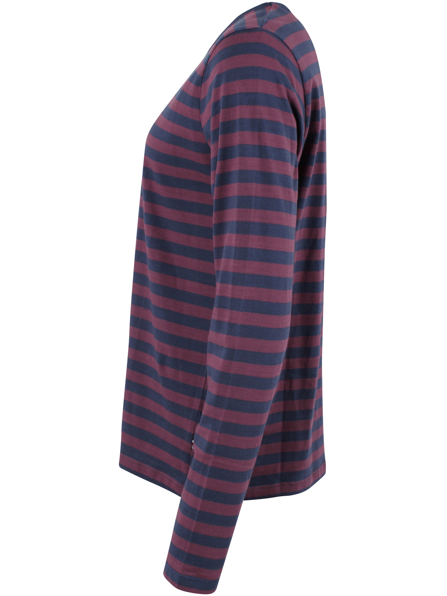 Danebasic Merry LS Tee Dark Grey Blue/Grey Plum