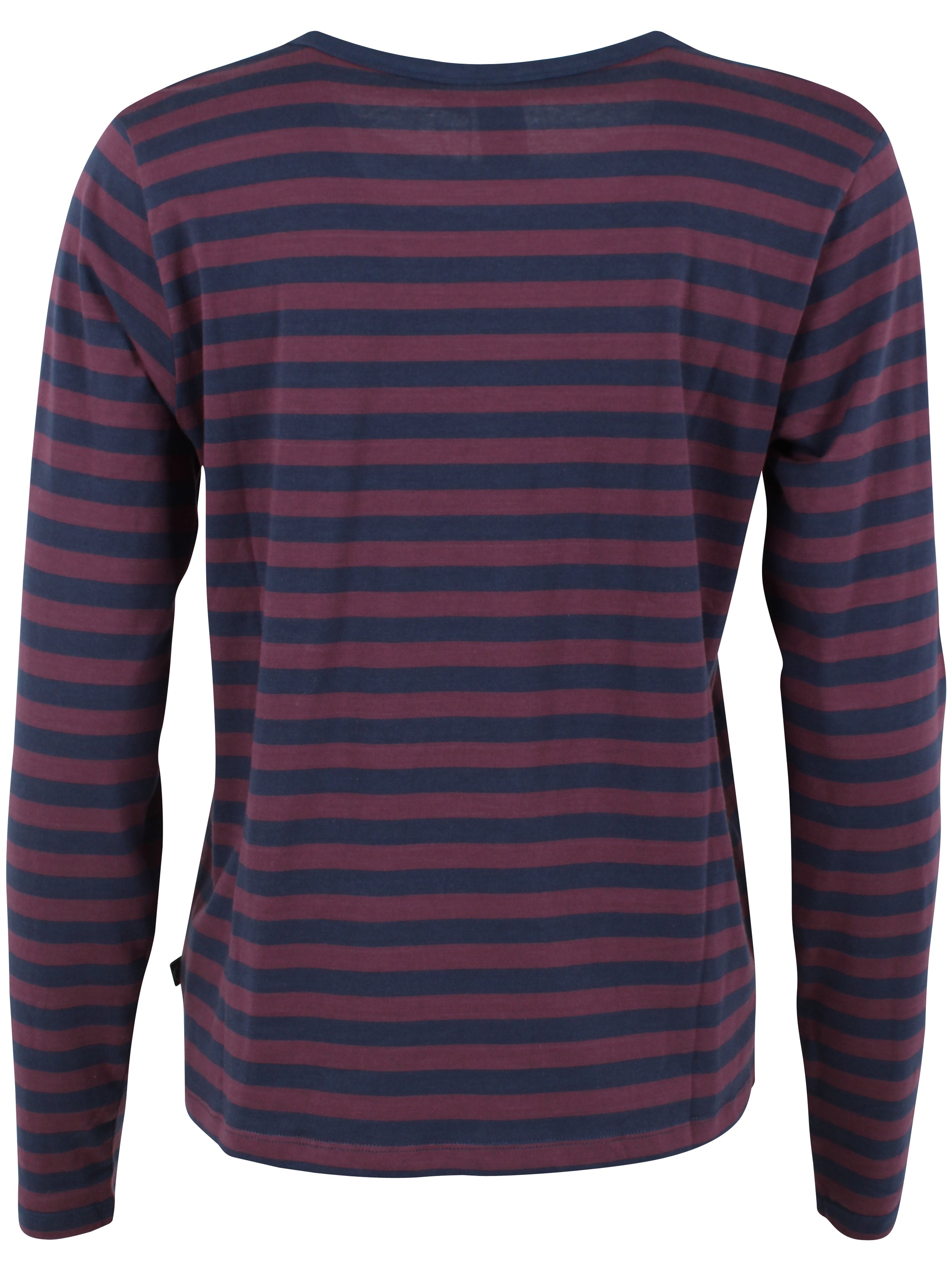 Danebasic Merry LS Tee Dark Grey Blue/Grey Plum
