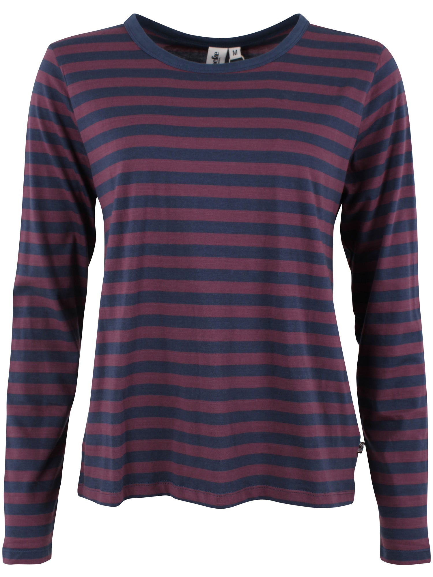 Danebasic Merry LS Tee Dark Grey Blue/Grey Plum