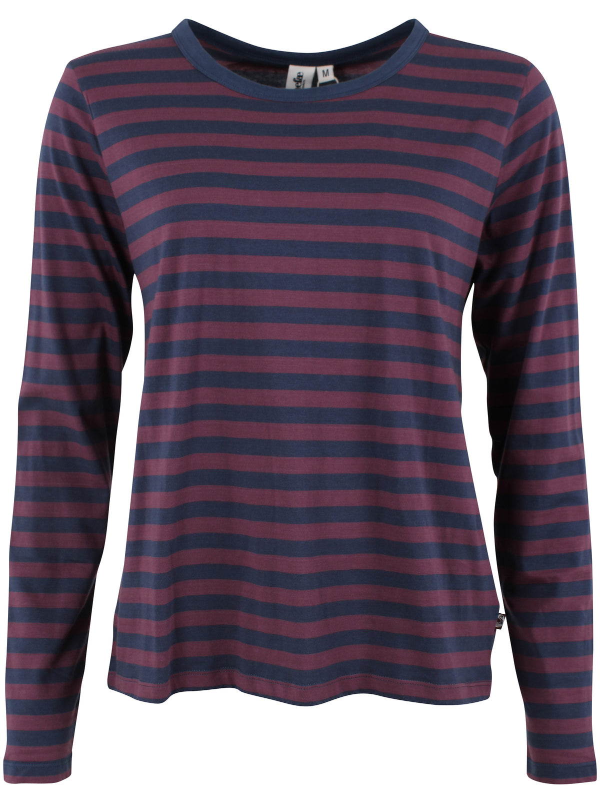 Danebasic Merry LS Tee Dark Grey Blue/Grey Plum