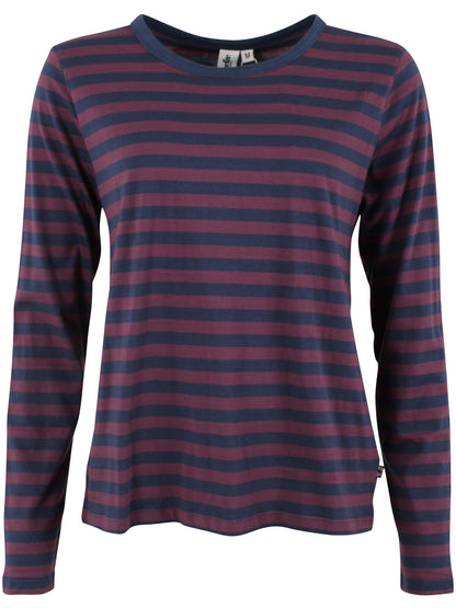 Danebasic Merry LS Tee Dark Grey Blue/Grey Plum