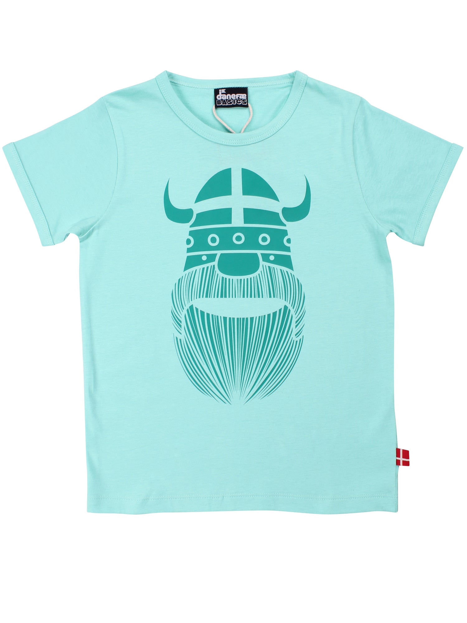 T-shirt til børn i mint med viking.