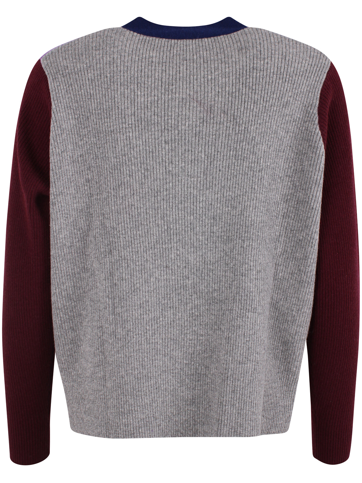 Dejlig sweater med v-hals i 100% merinould og lilla nuancer til kvinder