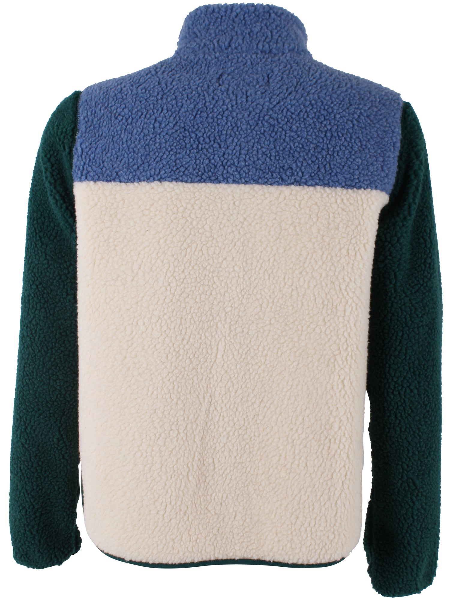 Lækker zip-up fleecejakke i beige, blå og grønne nuancer til kvinder