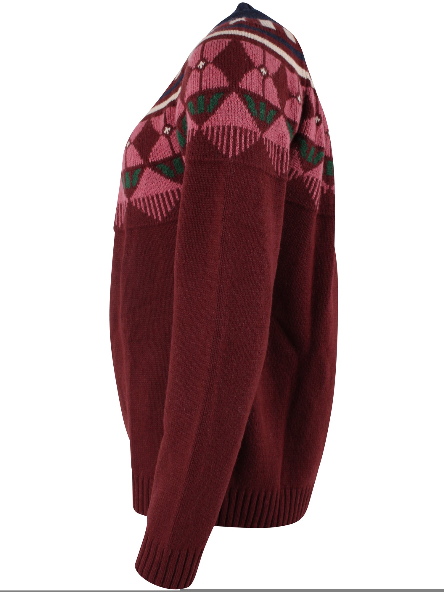 Daneblizzard Wool Sweater Dark Cherry FLOWER