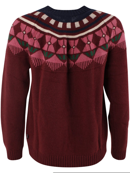 Daneblizzard Wool Sweater Dark Cherry FLOWER