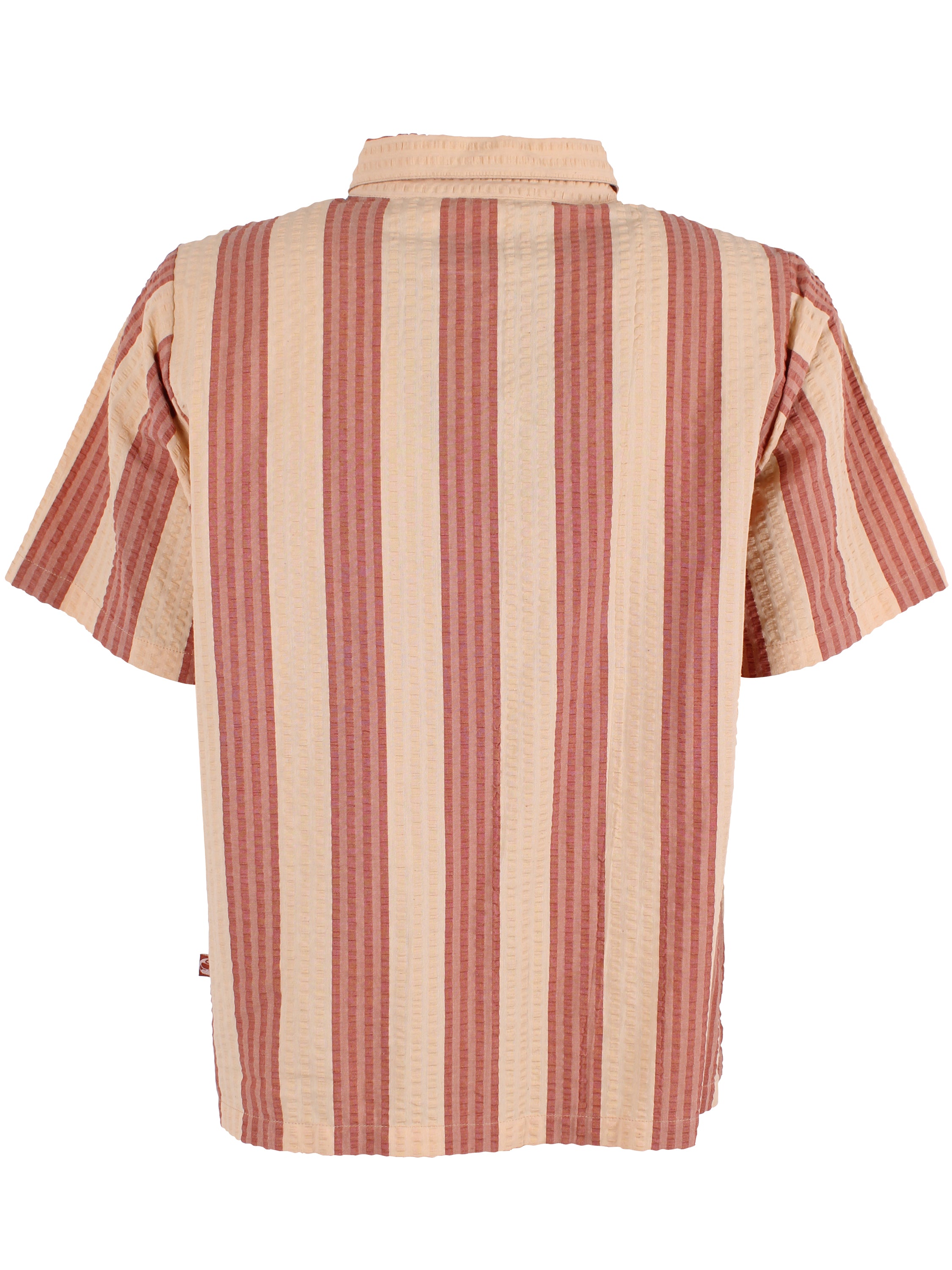 Fin kortærmet bæk og bølge skjorte med striber til kvinder