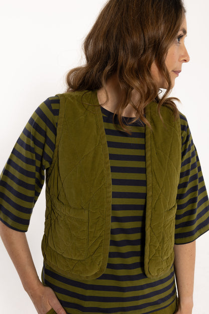 Daneblues Cord Vest Dark Olive