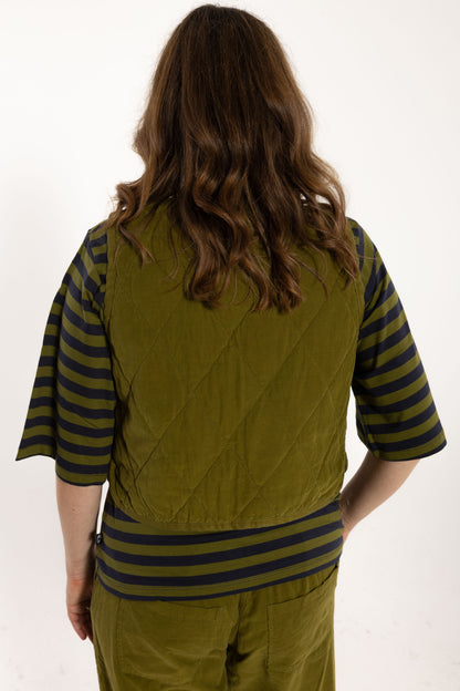 Daneblues Cord Vest Dark Olive