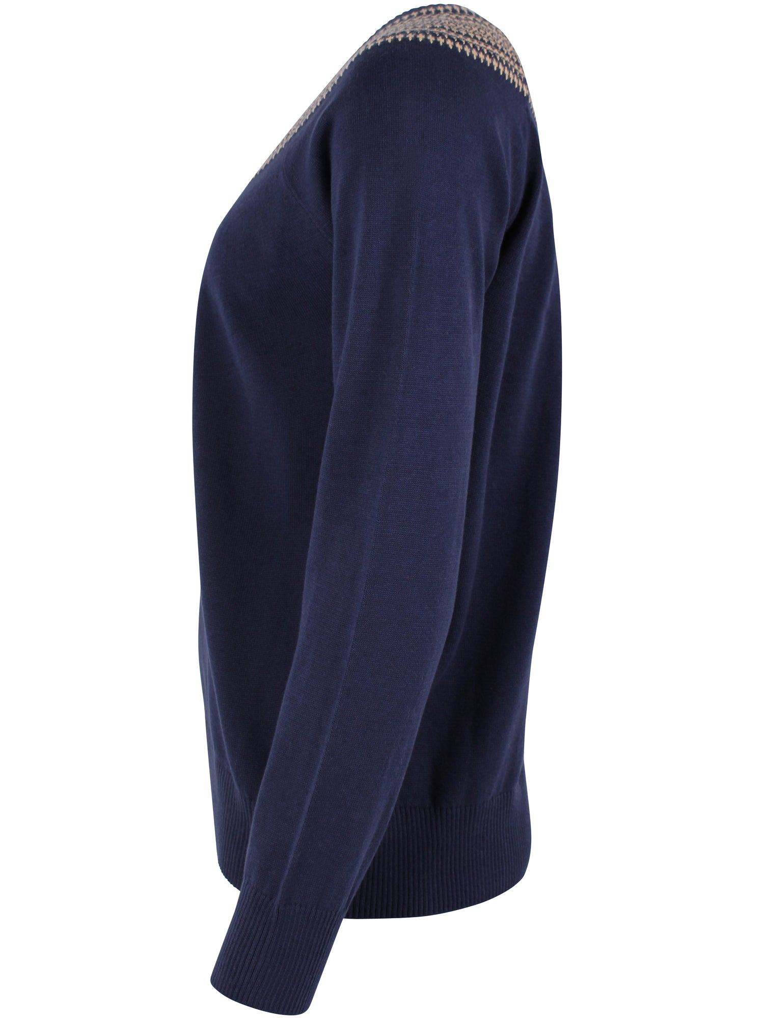 Danebright Lights Cotton Sweater Dark Navy JAQUARD