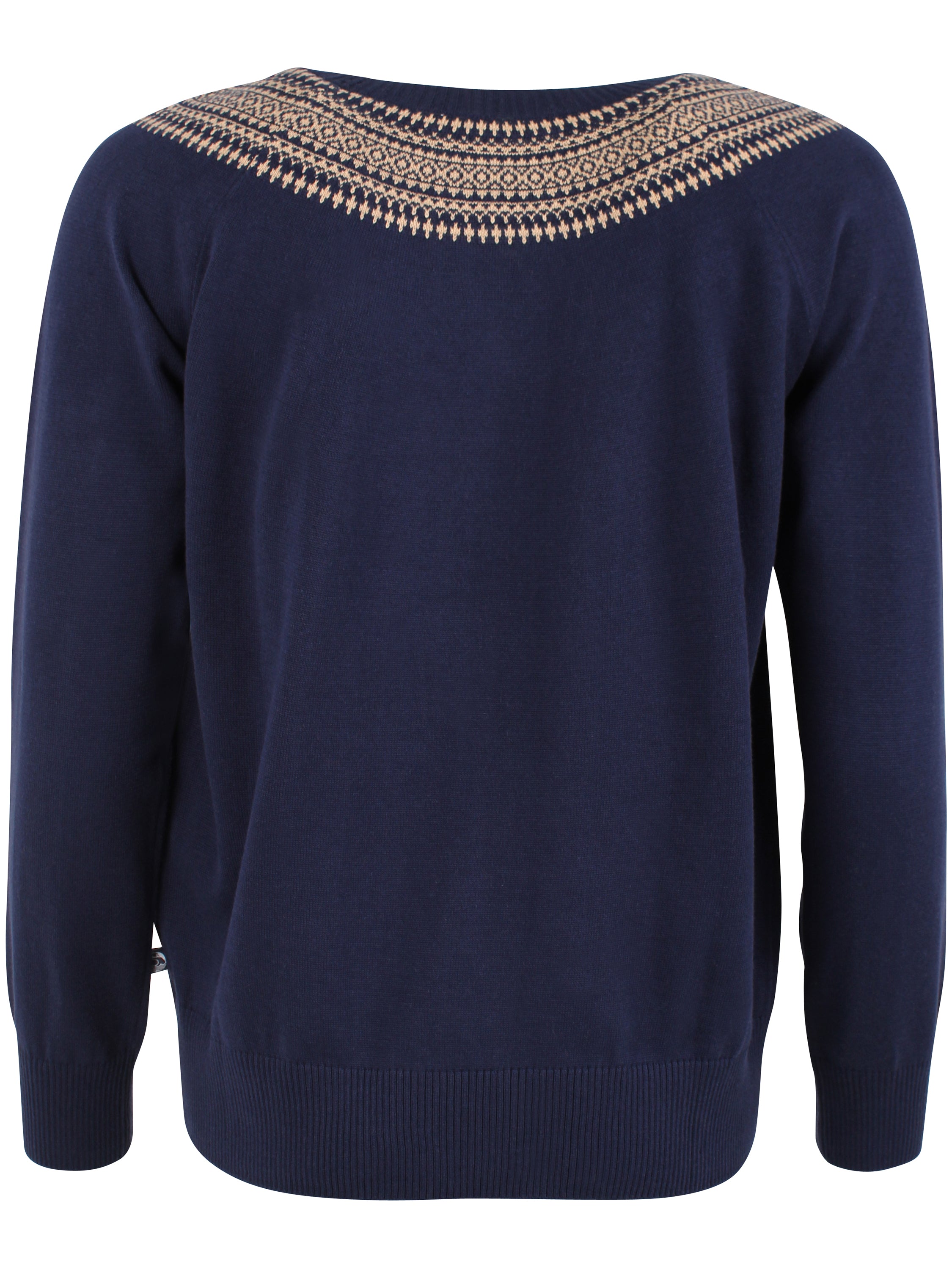 Danebright Lights Cotton Sweater Dark Navy JAQUARD