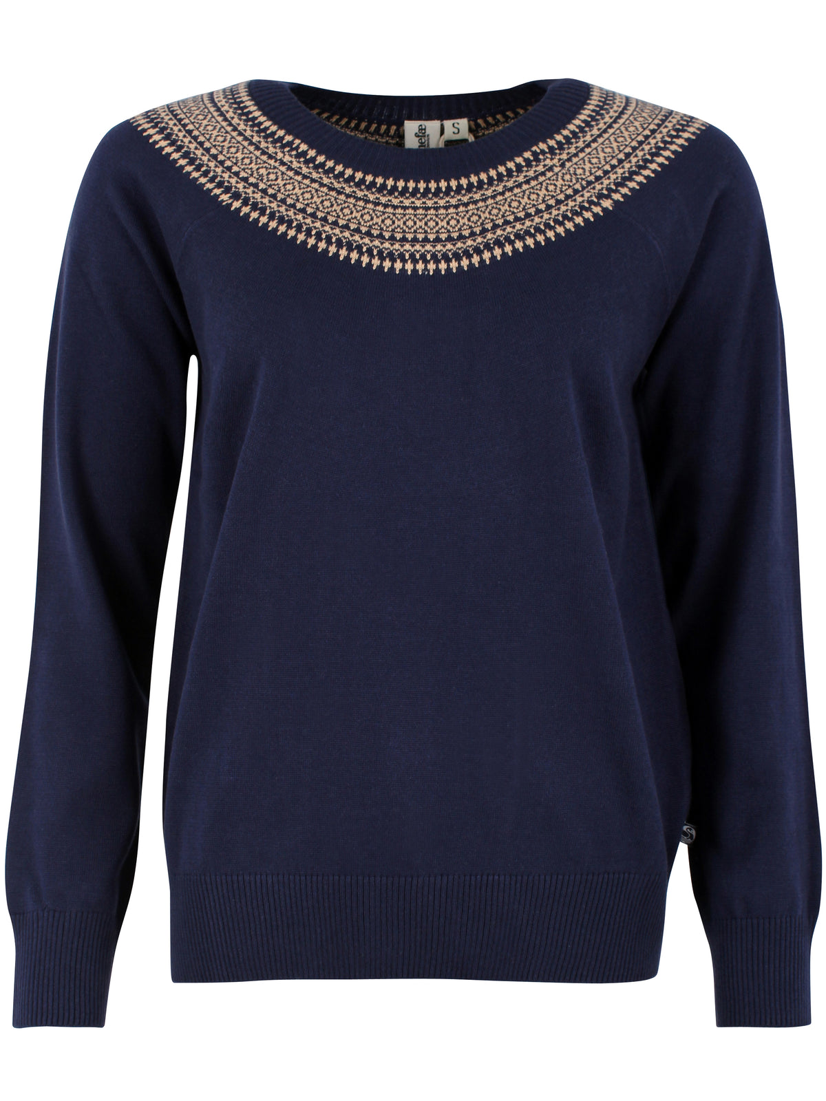 Danebright Lights Cotton Sweater Dark Navy JAQUARD