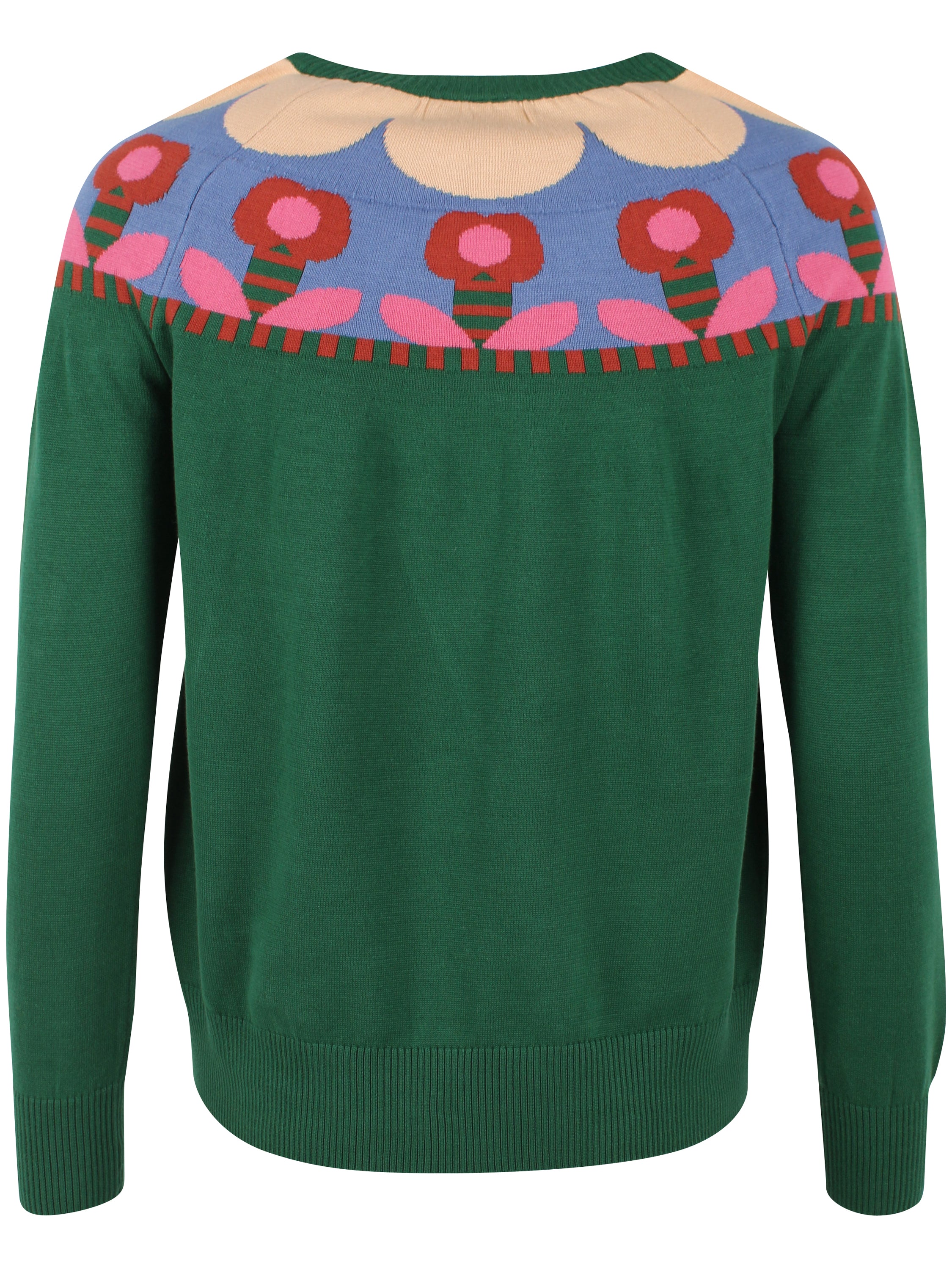 Danebright Lights Cotton Sweater Dark Pine FLOWER