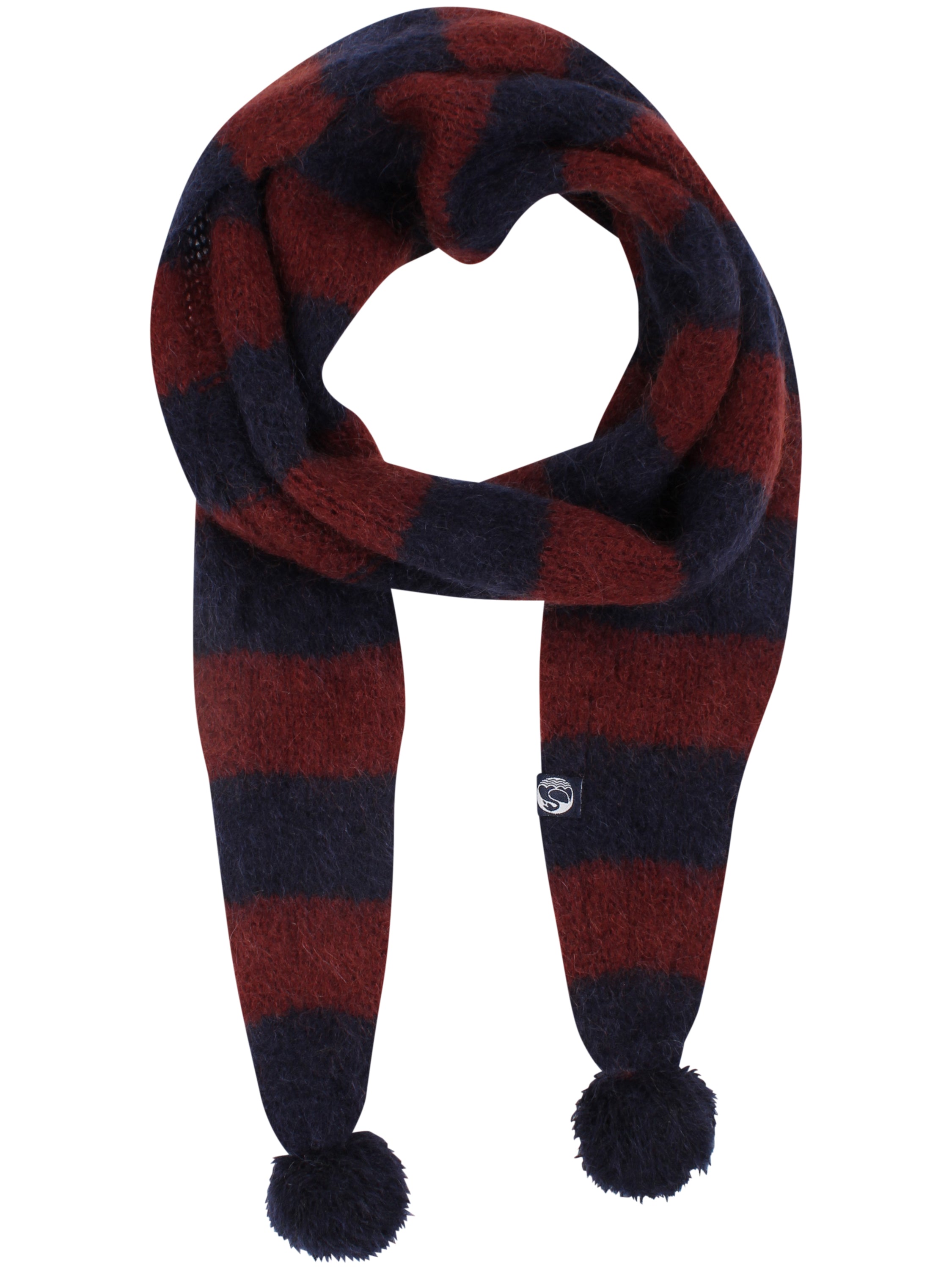 Danecabinfever Wool Scarf Dark Navy/Dark Wine