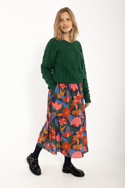 Danecable Knit Wool Sweater Dark Pine