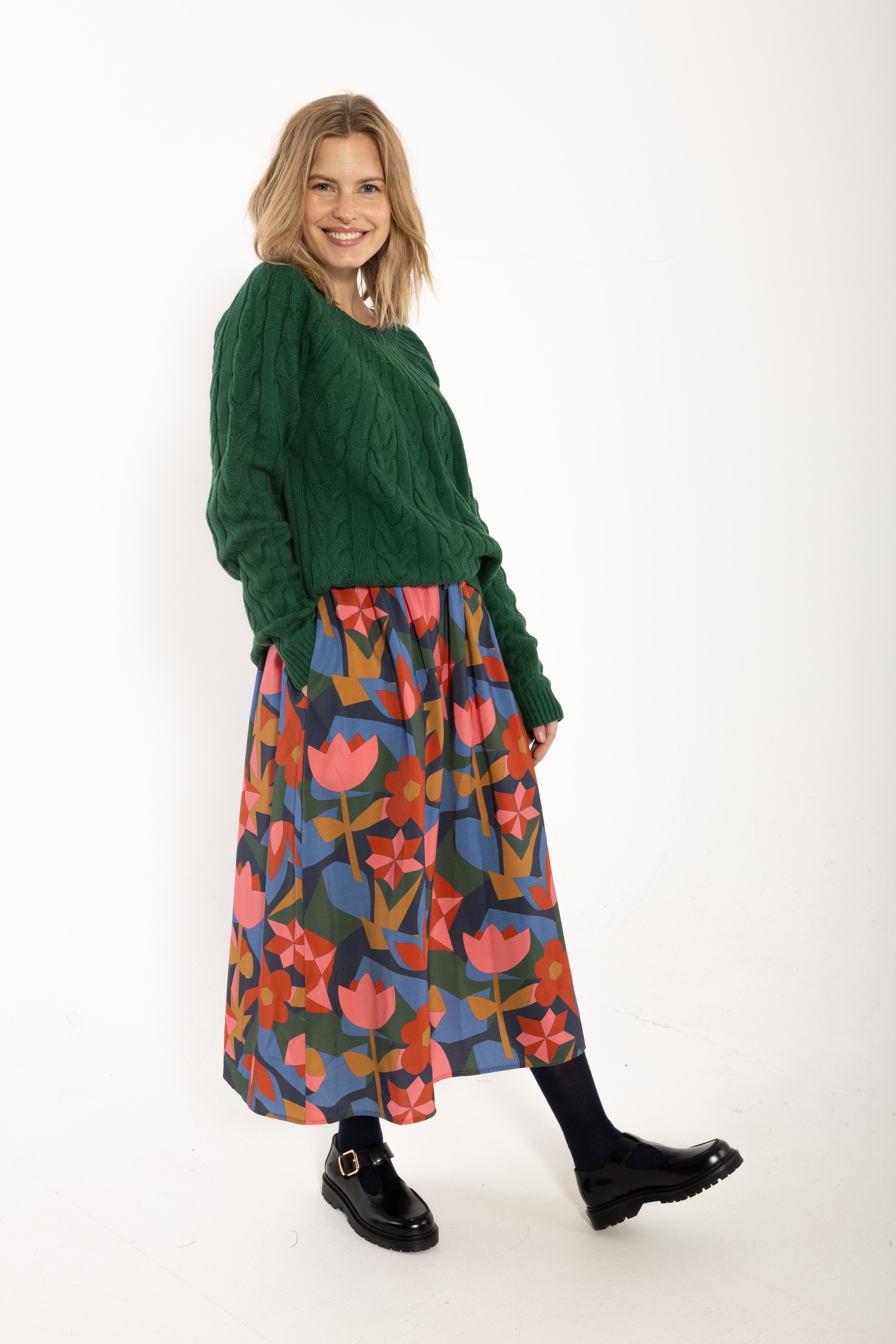 Danecable Knit Wool Sweater Dark Pine