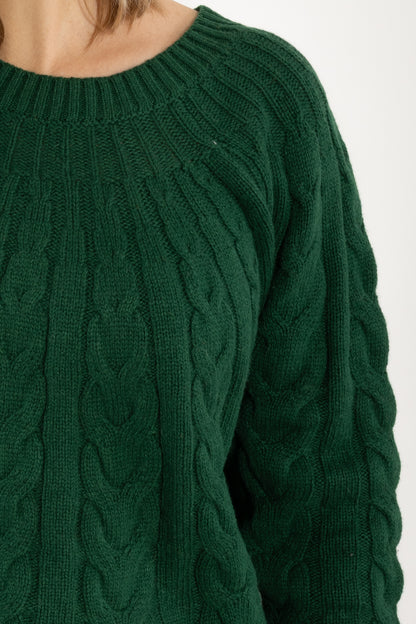 Danecable Knit Wool Sweater Dark Pine