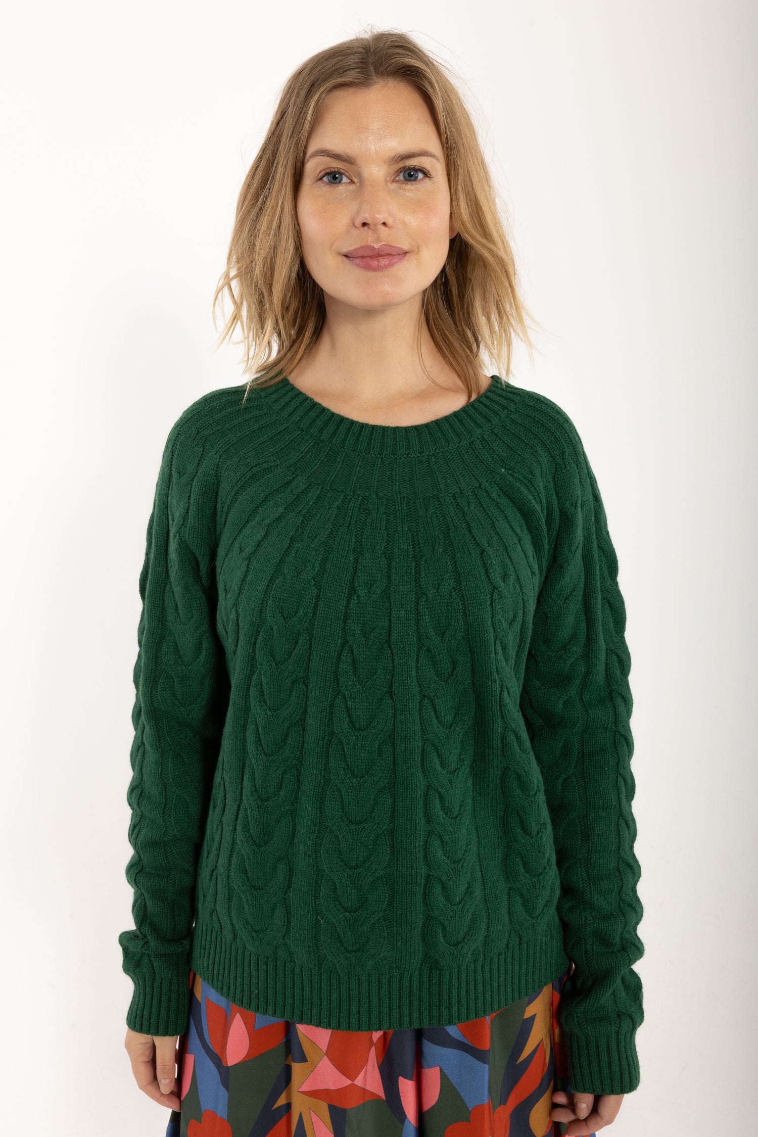Danecable Knit Wool Sweater Dark Pine