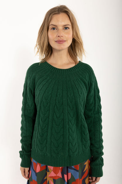Danecable Knit Wool Sweater Dark Pine