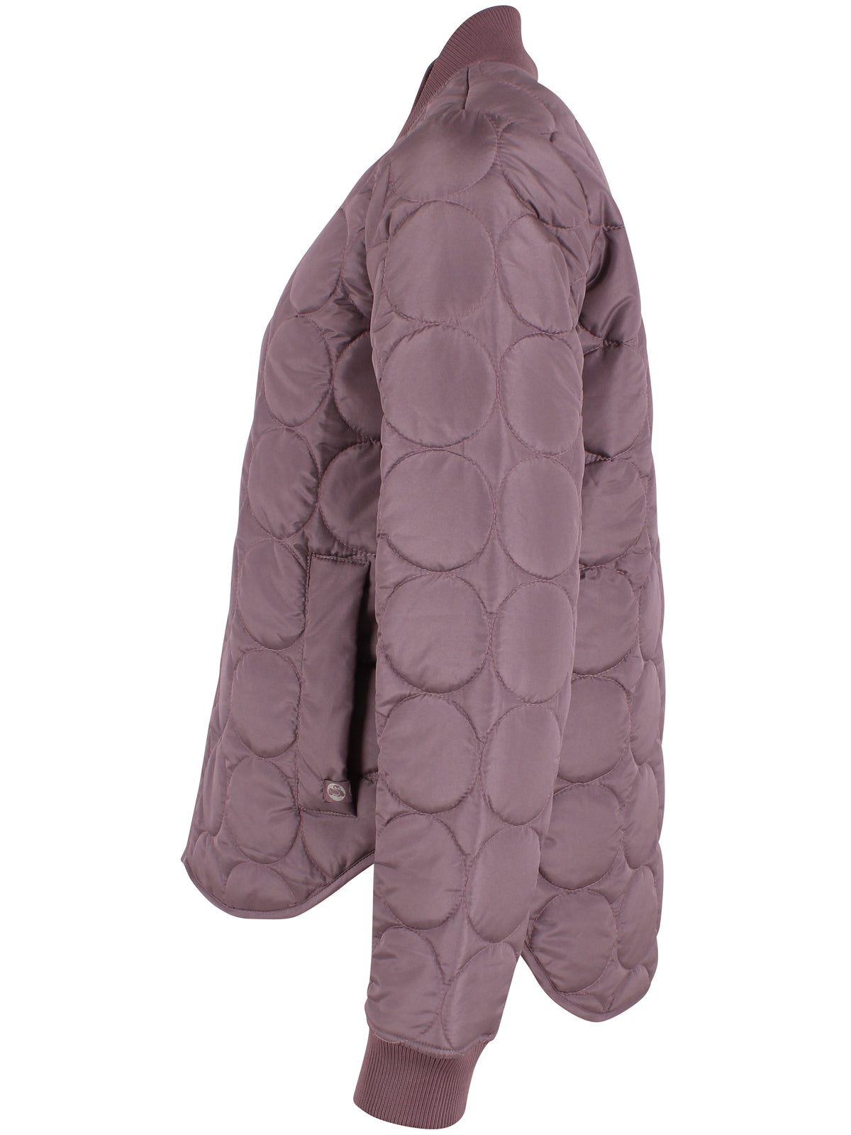 Fin quiltet termojakke i mauve til kvinder